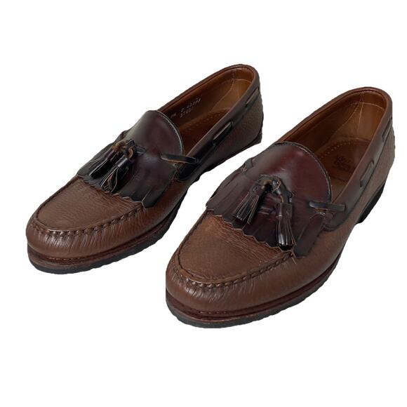 Allen Edmonds Nashua- Men\'s Brown Leather Casual Loafers w/Tassels Sz 9.5 D main image 13